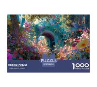 1000 Piezas Secretos del Jardín Rompecabezas Juego De Habilidad Decoración Familiar Flower Cascades Puzzle Familiar Juguete Educativo para Adultos Y Niños 38x26cm/1000pcs