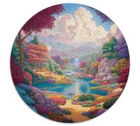 1000 Piezas Secretos paisajes del bosque primitivo Puzzle Juego De Habilidad Decoración Familiar Cloudy Foothill Realm Rompecabezas Imposible Regalo Creativo Para Adultos Y Niños 1000pcs (67.5x67.5cm)