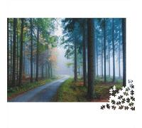 1000 Piezas Sendero Bosque Rompecabezas para Adultos Material de Papel Entrenamiento Mental relajación Puzzle Paisaje Educativo decoración hogar 52x38cm/1000pcs