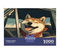 1000 Piezas Shiba Inu Rompecabezas Entretenimiento Creativo Decoración Familiar Cute Pet Perro Puzzle Imposible Juguete Educativo para Adultos 52x38cm/1000pcs
