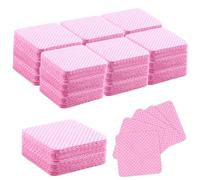1000 Piezas Sin Pelusas Almohadilla de Uñas, Almohadillas de Algodón de Uña, Tela no Tejida Toallitas Uñas Arte para Esmalte de Uñas Removedor (Rosa)