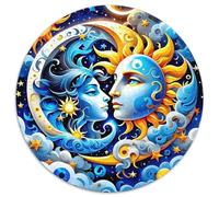 1000 Piezas Sol y Luna Puzle Entretenimiento Creativo Decoración Familiar Light and Darkness Rompecabezas Familiar Juguete EduGatoivo para Adultos Y Niños 1000pcs (67.5x67.5cm)