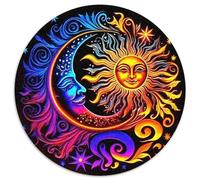 1000 Piezas Sol y Luna Puzle Juguetes Desafiantes Decoración del Hogar Juego De Habilidad Light and Darkness Puzzle Juguete EduGatoivo para Adultos Y Niños 1000pcs (67.5x67.5cm)