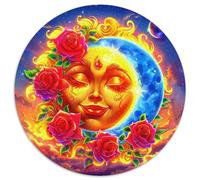 1000 Piezas Sol y Luna Puzle Juguetes Desafiantes Decoración del Hogar Light and Darkness Rompecabezas De Decoración Desafíos Divertidos para Adultos Y Niños 1000pcs (67.5x67.5cm)