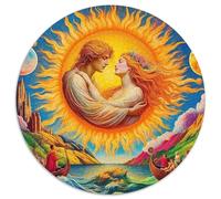 1000 Piezas Sol y Luna Puzzle Entretenimiento Creativo Decoración del Hogar Light and Darkness Rompecabezas Imposible Juguete EduGatoivo para Adultos Y Niños 1000pcs (67.5x67.5cm)