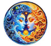 1000 Piezas Sol y Luna Puzzle Juguetes Desafiantes Decoración del Hogar Light and Darkness Rompecabezas Familiar Juguete EduGatoivo para Adultos Y Niños 1000pcs (67.5x67.5cm)