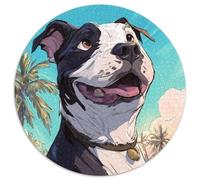 1000 Piezas Staffordshire Terrier Americano Puzzle Juego De Habilidad Decoración Familiar Cute Pet Perro Rompecabezas Imposible Juguete Educativo para Adultos Y Niños 1000pcs (67.5x67.5cm)