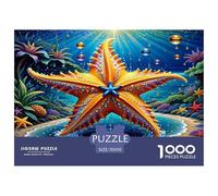 1000 Piezas Starfish Dessin animé Puzzle Entretenimiento Creativo Decoración del Hogar Fantasy Starfish Rompecabezas Imposible Juguete Educhativo para Adultos Y Niños 70x50cm/1000pcs