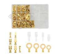 1000 Piezas Terminales Eléctricos de Crimpado Kit, Conectores de Pala Macho y Hembra 2.8mm/4.8mm/6.3mm Kit de Conectores de Bala Onectores Planos con Funda Aislante para Auto Motocicletas