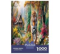 1000 Piezas Tigre in Forest Puzzles Juego EduGatoivo Bestia Feroz Juego De Rompecabezas Desafío Juguetes para Adultos Y Niños A Partir De 12 Años 70x50cm/1000pcs