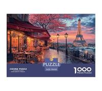 1000 Piezas Torre Eiffel Rompecabezas Juguetes Desafiantes Decoración Familiar The Iron Lady Rompecabezas Imposible Regalo Creativo para Adultos 70x50cm/1000pcs