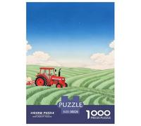 1000 Piezas Tractoreses Puzzle Juego De Habilidad Decoración del Hogar Equipo agrícola Rompecabezas De Decoración Regalo Creativo para Adultos Y Niños 38x26cm/1000pcs
