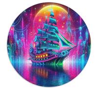 1000 Piezas Velero Puzle Juguetes Desafiantes Decoración del Hogar Juego De Habilidad Ocean Adventure Puzzle Juguete EduGatoivo para Adultos Y Niños 1000pcs (67.5x67.5cm)