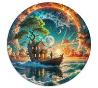 1000 Piezas Velero Puzzle Juguetes Desafiantes Decoración Familiar Ocean Adventure Rompecabezas Imposible Desafíos Divertidos para Adultos Y Niños 1000pcs (67.5x67.5cm)