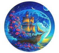 1000 Piezas Velero Rompecabezas Juguetes Desafiantes Decoración Familiar Ocean Adventure Rompecabezas Imposible Regalo Creativo para Adultos 1000pcs (67.5x67.5cm)