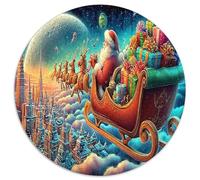 1000 Piezas Vuelo Santa Puzzle Juego EduGatoivo Misteriosa Nochebuena Rompecabezas Desafío Juguetes para Adultos Y Niños A Partir De 12 Años 1000pcs (67.5x67.5cm)