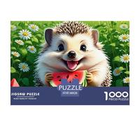 1000 Piezas Watermelon Erizo Rompecabezas Juguetes Desafiantes Decoración Familiar Animaleses Rompecabezas Imposible Regalo Creativo para Adultos 38x26cm/1000pcs