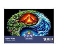 1000 Piezas Yin-Yang Puzzle Juguetes Desafiantes Decoración del Hogar Estilo Chino Rompecabezas Familiar Juguete EduGatoivo para Adultos Y Niños 38x26cm/1000pcs