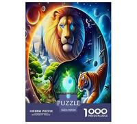 1000 Piezas Yin-Yang Puzzle Juguetes Desafiantes Decoración Familiar Estilo Chino Rompecabezas Imposible Desafíos Divertidos para Adultos Y Niños 70x50cm/1000pcs