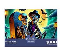 1000 PiezasHalloween Decoración PuzzleHalloween-Themed Style Puzzles para Adultos con Adultos De 12 Años Y Más Brainteasing El Desafío Es Difícil Decoración del Hogar38x26cm/1000pcs