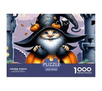 1000 PiezasHalloween Decoración PuzzleHalloween-Themed Style Puzzles para Adultos con Adultos De 12 Años Y Más Puzzle Educativo El Desafío Es Difícil Decoración del Hogar70x50cm/1000pcs