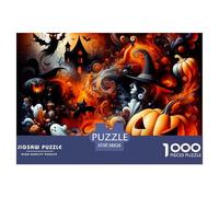 1000 PiezasHalloween Rompecabezas PiezasHalloween-Themed Style Puzzles para Adultos con Adultos De 12 Años Y Más Puzzle Educativo El Desafío Es Difícil Regalos De Decoración del Hogar38x26cm/1000pcs