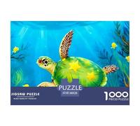 1000 PiezasTortuga Marina PieceJigsawThe Spirit of The Sea Has A Long Lifespan Puzzles para Adultos con Adultos De 12 Años Y Más Juego Duro El Desafío Es Difícil Decoración del Hogar38x26cm/1000pcs