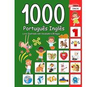 1000 Português Inglês Livro Ilustrado com Vocabulário Bilíngue