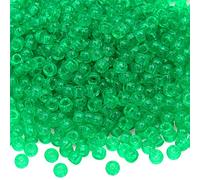 1000 pulseras de cuentas de pony de 9 mm, cuentas de plástico arcoíris para collares, cuentas de cabello para trenzas para niñas, llaveros, joyas (purpurina verde)