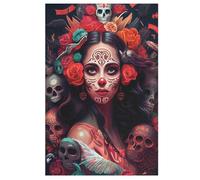 1000 Puzzles De Day of The Dead para Adultos Niños Puzzle de Madera Juegos Educados, Juego Familiar Divertido (78×53cm)