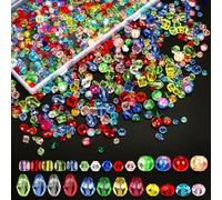 1000 Pzs Cuentas Cristal Facetado, Abalorios Para Hacer Pulseras 4/6/8 mm, Cuentas De Cristal Multicolor, Abalorios Cristal Sueltas Con Caja Almacenamiento, Para DIY Joyas, Pulseras, Collares