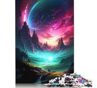 1000 Rompecabezas Cuadrados creativos de paisajes de Serenidad Estelar para Adultos, Rompecabezas de Madera, Juegos de desafío únicos, 1000 Piezas (75 x 50 cm)