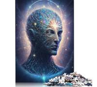 1000 Rompecabezas Cuadrados creativos Esoteric Zen Universe V3 para Adultos, Rompecabezas de Madera, Juegos de desafío únicos, 1000 Piezas (75 x 50 cm)