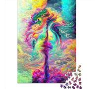 1000 Rompecabezas Cuadrados Creativos Up_in_The_Clouds para Adultos, Rompecabezas de Madera, Juegos de Desafío Únicos, 1000 Piezas (75x50cm)