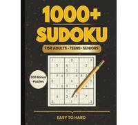1000+ SUDOKU For Adults, Teens & Seniors Easy to Hard Bonus 300 Puzzles
