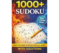 1000+ Sudoku Puzzles - Fire and Ice: Easy-to-Read Sudoku Puzzles | 6x9 inches | 1000+ puzzles | ideal for travel, car rides, campfires, or as a stocking stuffer or gift!