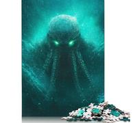 1000-teiliges Cthulhu-Digitalkunst-Puzzle für Erwachsene, Halloween-Geschenk, Papierpuzzle für Erwachsene und Jugendliche, Lernpuzzle, 1000 Teile (75 x 50 cm)