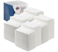 1000 toallas desechables de papel desechables para baño de invitados, toallas de papel desechables de alta absorción con aspecto de lino para baños, fiestas y eventos, color blanco
