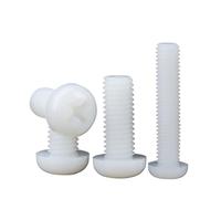 1000 tornillos de nylon roscados métricos M5 con aislamiento de plástico, cabeza redonda avellanada en y cabeza plana.(M5x30mm)