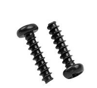 1000 Uds Mini tornillo de acero al carbono negro M1 .2 .4 .7 M2 .3 .6 M3 tornillos autorroscantes cabeza plana empotrada en cruz(10mm,M2 x1000pcs)