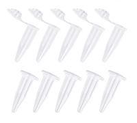 1000 unidades de serías mini tubos centrífugos de 1,5 ml radiados de plástico transparente frascos centrífugos con tapa de presión con tapa