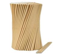 [1000 unidades] Pajitas de papel desechables marrones para beber, 19,7 cm x 0,6 cm, 100% biodegradables y compostables
