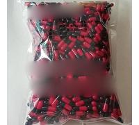 1000 unids/pack tamaño 0 # cápsula vacía de la píldora dura cápsula de gelatina cápsula de gel medicina vitaminas cápsulas-1000 unidades, rojo negro
