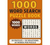 1000 Word Search Puzzle Book: 50 Fun Puzzles with Solutions - 20 Words Each | Relaxing Large Print Brain Games for Focus, Memory & Calm