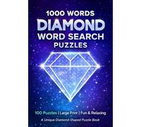 1000 Words Diamond Word Search Puzzle Book: Large Print Fun and Challenging Brain Games to Improve Focus Memory and Vocabulary