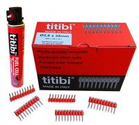 1000 X CLAVOS PARA PISTOLAS DE CLAVOS + BOMBOLETA DE GAS P1000 (165mm) PARA PISTOLAS DE CLAVOS: Spit Pulsa 1000 - Hitachi - Bea - Makita - Senco - Paslode - Max - Otro (Ø 2,6 x 27 mm)