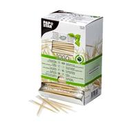 1000 Zahnstocher Holz in hygienischer einzelverpackung im praktischen Spender mit Menthol Gastronomie Grillen