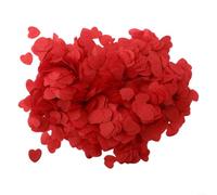 10000 piezas de confeti biodegradable de papel de seda de corazón blanco para decoración de bodas, fiestas de cumpleaños y manualidades (rojo)