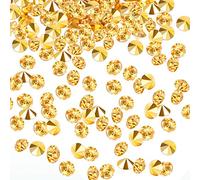 10000 Piezas Diamantes de Acrílico Confeti de Dispersa de Mesa de Boda Transparente para Centro de Mesa Boda Despedida de Soltera Abalorios de Florero (Dorado, 4 MM)