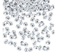 10000 Piezas Diamantes de Acrílico Confeti de Dispersa de Mesa de Boda Transparente para Centro de Mesa Boda Despedida de Soltera Decoraciones de Abalorios de Florero (Plateado, 4 MM)
